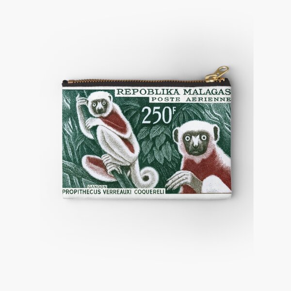 Item preview, 1961 Madagascar Lemur White Sifaka Stamp  designed and sold by retrographics.