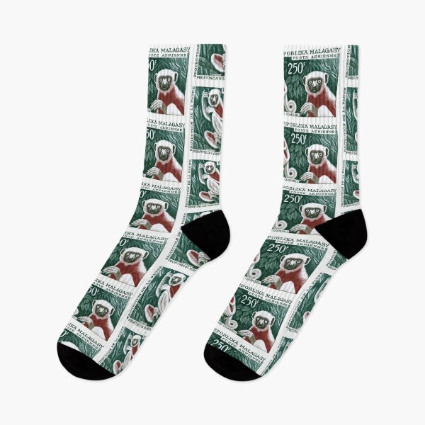 Item preview, 1961 Madagascar Lemur White Sifaka Stamp  designed and sold by retrographics.
