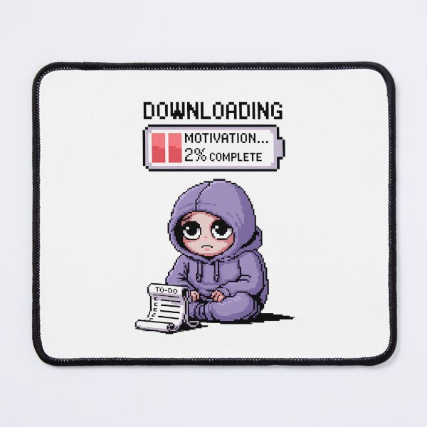 Item preview, Downloading Motivation… 2% Complete – Pixel Art Sad Hoodie Character Design designed and sold by ThatBBStore.