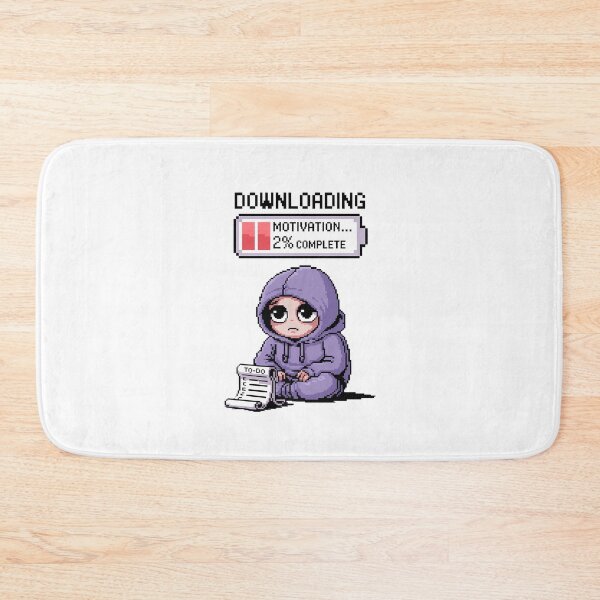 Item preview, Downloading Motivation… 2% Complete – Pixel Art Sad Hoodie Character Design designed and sold by ThatBBStore.