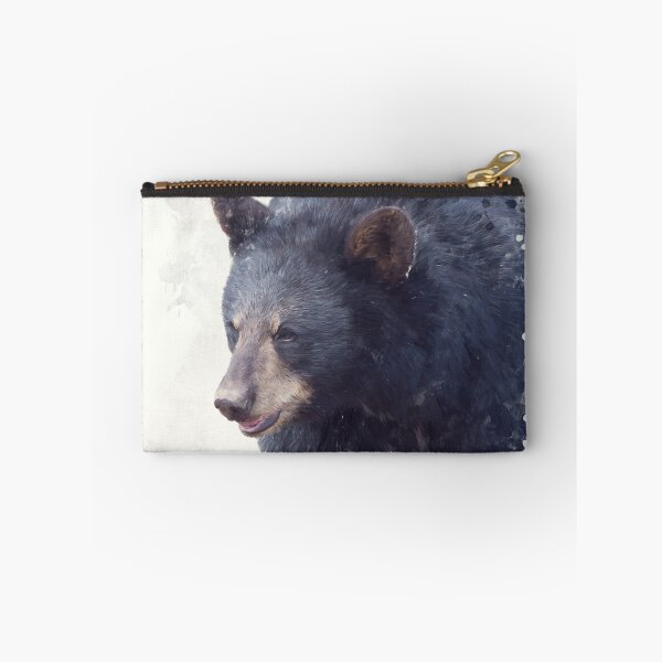 Item preview, Black Bear portrait watercolor painting on white background designed and sold by svetlanna.