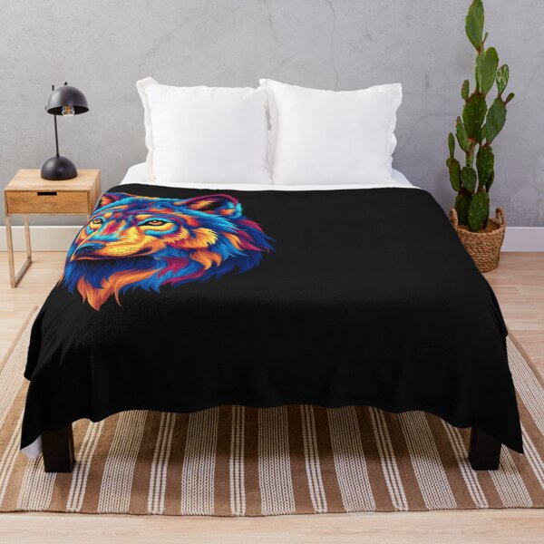 Item preview, Colorful Wolf Head – Vibrant Psychedelic Animal Art For Bold Spirits designed and sold by ViktoonShirts.
