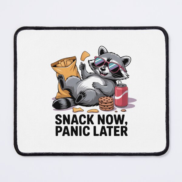 Item preview, Snack Now, Panic Later – Funny Raccoon Snack Attack Design designed and sold by ThatBBStore.
