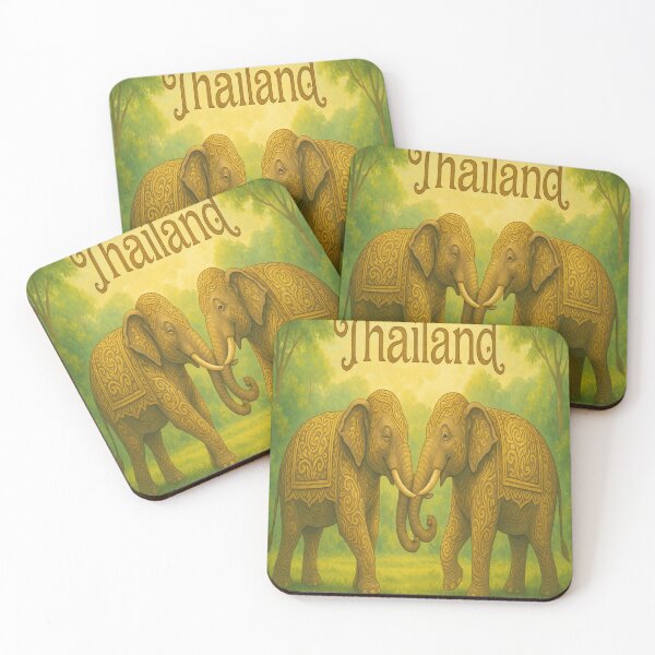 Item preview, Thai Elephants of Love – Traditional Art in Nature designed and sold by PP Shop.