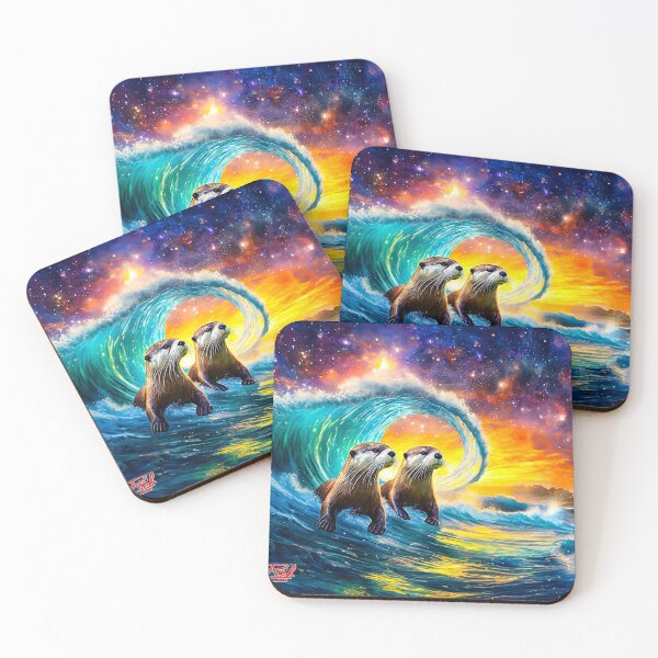 Item preview, Otters Surfing The Galaxy Design by Rich AMeN Gill designed and sold by RichAMeNGill.