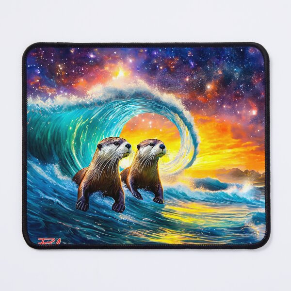 Item preview, Otters Surfing The Galaxy Design by Rich AMeN Gill designed and sold by RichAMeNGill.
