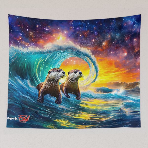 Item preview, Otters Surfing The Galaxy Design by Rich AMeN Gill designed and sold by RichAMeNGill.