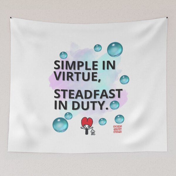 Item preview, Simple in Virtue, Steadfast in Duty designed and sold by Words Grow Wings.