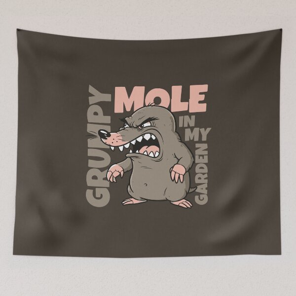 Item preview, Grumpy Mole In My Garden Cartoon designed and sold by KiwiRider.