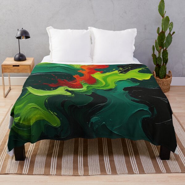Item preview, Green and red watercolor pattern designed and sold by saly55887.