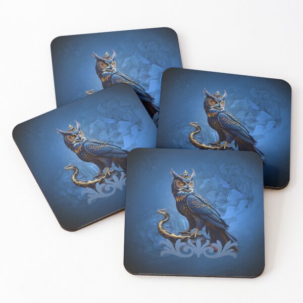 Item preview, Kings of the skies and land, the majestic owl and the serpen designed and sold by nicky2342.