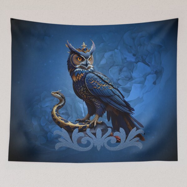 Item preview, Kings of the skies and land, the majestic owl and the serpen designed and sold by nicky2342.