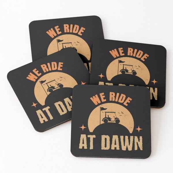 Item preview, We Ride at Dawn Golf Cart designed and sold by dudelinart.