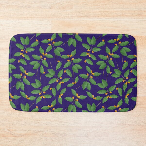 Item preview, Vibrant cherries and lush green leaves - yellow and blue  designed and sold by Kaushlydraw.