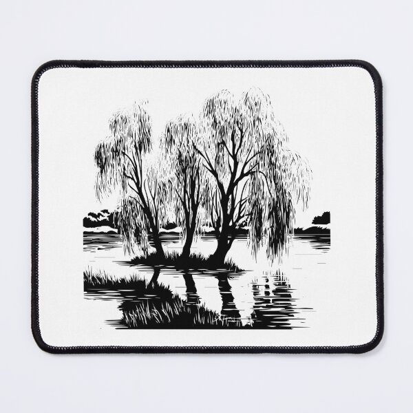 Item preview, Willow Salix Tree Swamp Sallow Osier Weep Lake Landscape designed and sold by inkoutninja.