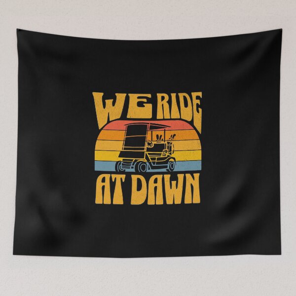 Item preview, We Ride at Dawn Golf Cart designed and sold by dudelinart.