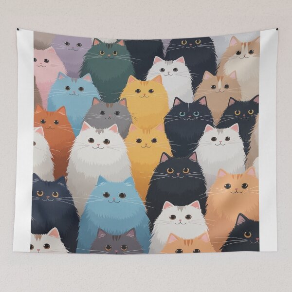 Item preview, Colorful cats designed and sold by saly55887.
