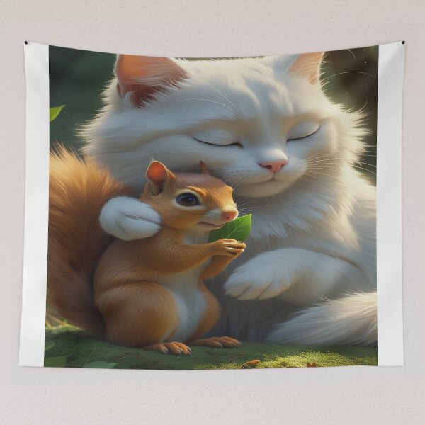 Item preview, Cat and squirrel designed and sold by saly55887.