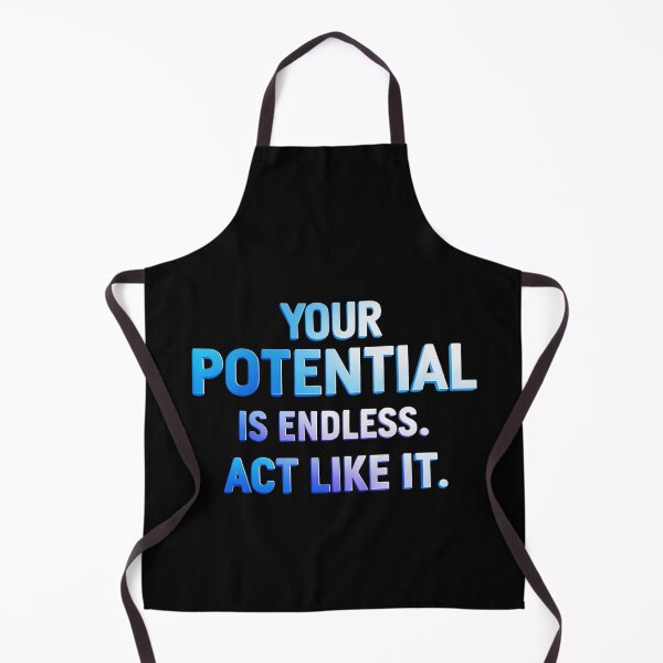 Item preview, our Potential is Endless Act Like It - Gradient Motivational Quote - Inspirational Hoodie, Mug, Tote Bag Design designed and sold by Typography Prints.