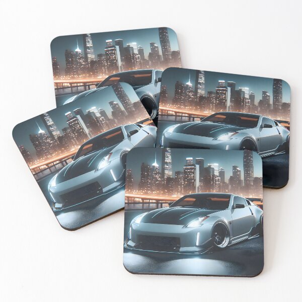 Item preview, White tuned Nissan Z at night in front of a city designed and sold by Salimgor Hangaround Music.