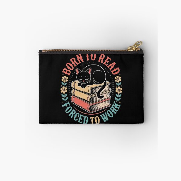 Item preview, Cute Cat Sleeping on Books - Born to Read Forced to Work Funny Book Lover Design designed and sold by love3617.