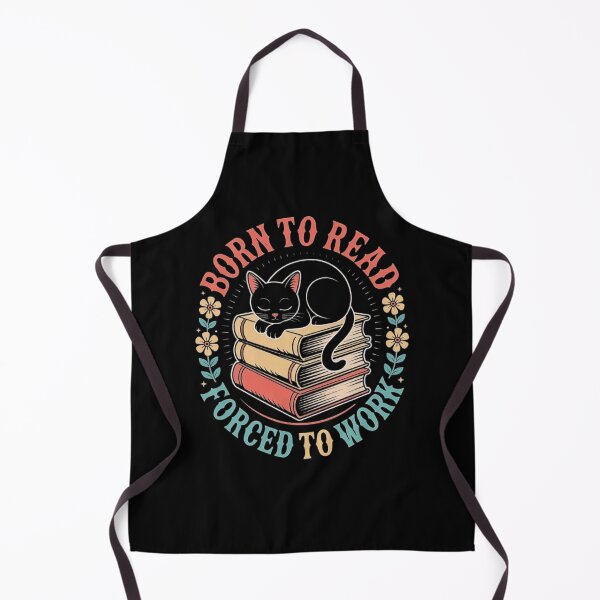 Item preview, Cute Cat Sleeping on Books - Born to Read Forced to Work Funny Book Lover Design designed and sold by love3617.