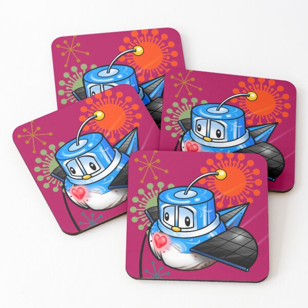 Item preview, The StarBot Squad - The Bleep•Blop Files: Birdee with Flowers designed and sold by MetroINKbooks.