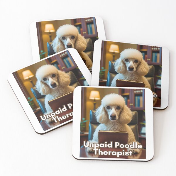 Item preview, Unpaid Poodle Therapist – Cute Poodle Emotional Support Dog Art designed and sold by Fredster1966.