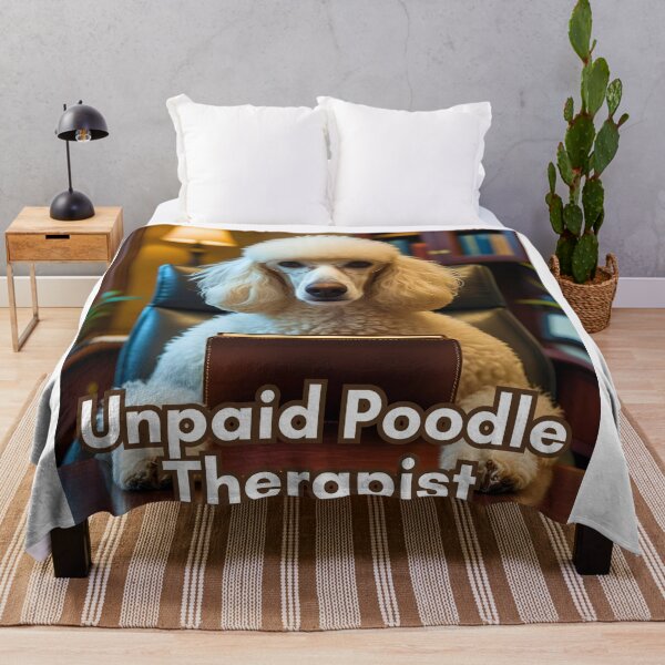 Item preview, Unpaid Poodle Therapist – Cute Poodle Emotional Support Dog Art designed and sold by Fredster1966.