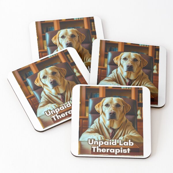 Item preview, Unpaid Lab Therapist – Funny Labrador Retriever Emotional Support Dog Art designed and sold by Fredster1966.