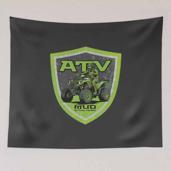 Item preview, ATV Mud In The Veins Shield Design designed and sold by KiwiRider.