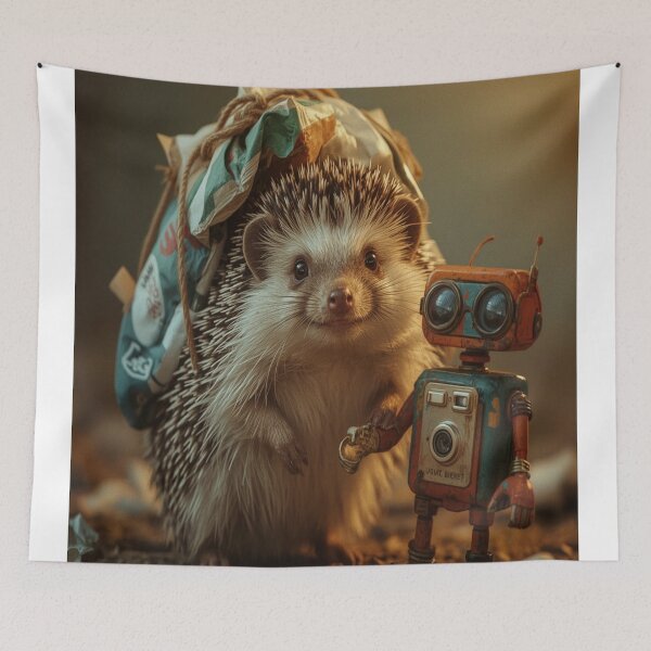 Item preview, The hedgehog and the camera designed and sold by saly55887.