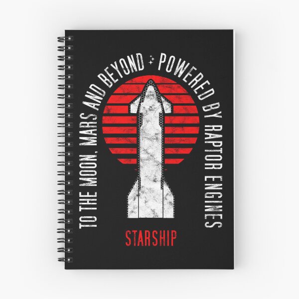 Item preview, Starship. To the Moon, Mars and Beyond. Powered by Raptor Engines (Washed and Worn) designed and sold by BGALAXY.