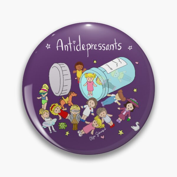 Item preview, Polly Pocket Antidepressants – Kawaii Mental Health Sticker for Self-Care & 90s Nostalgia designed and sold by Keddmia.