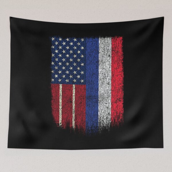 Item preview, French American Shirt France America Flag Pride Tshirt Retro designed and sold by cgocgy.