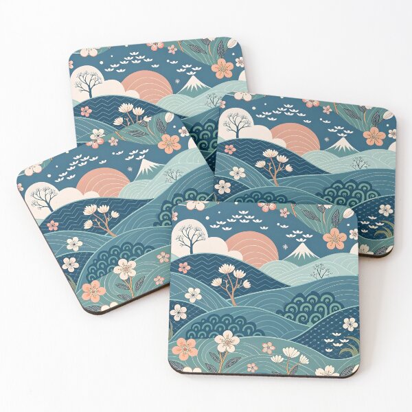 Item preview, Blue Peaceful landscape designed and sold by trendspatterns.