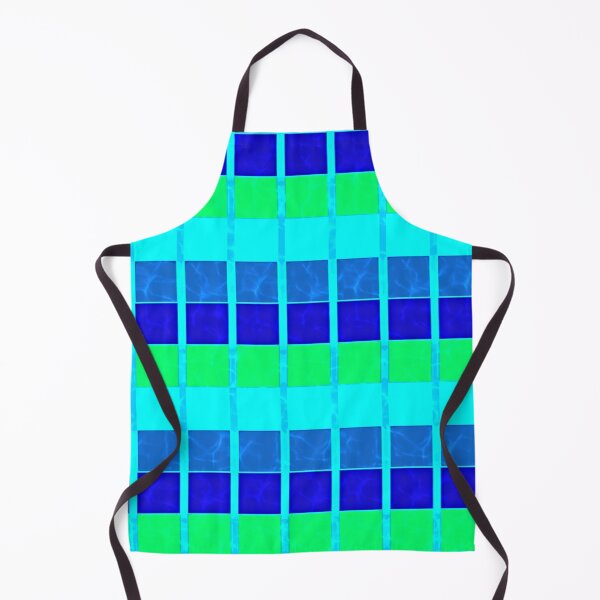 Item preview, Blue Green Tile Pattern – Water-Inspired Mosaic Grid Design designed and sold by larissa-myrie.