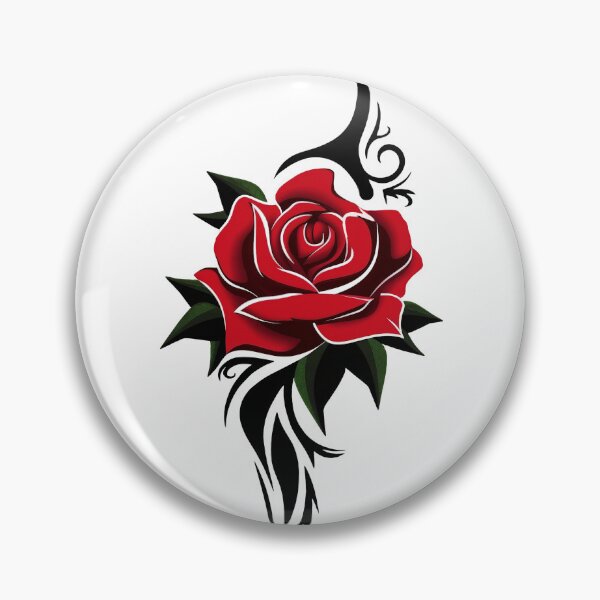 Item preview, Stylized red gothic  rose  designed and sold by Leikadraws.
