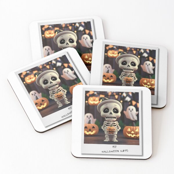 Item preview, Future Me – Halloween 2075 Cute Skeleton Polaroid Design designed and sold by NotaryLife.