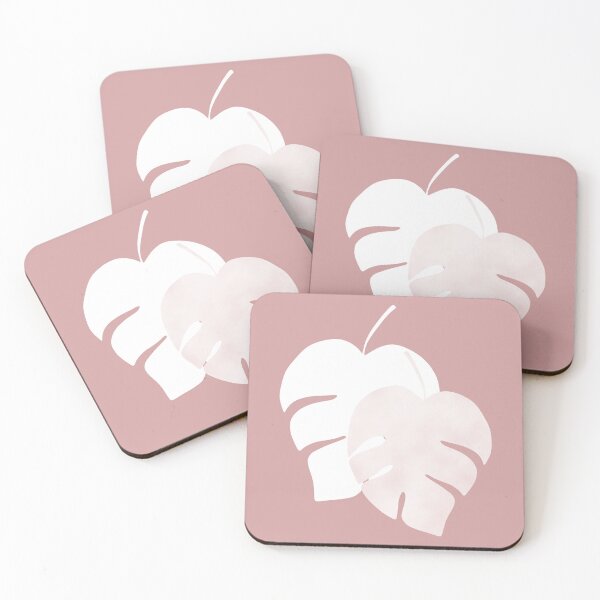 Item preview, Bold monstera leaves in pink tones designed and sold by Pattern&Pixel.