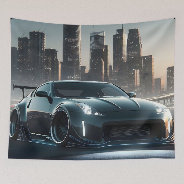 Item preview, Black tuned Nissan Z in front of a city designed and sold by Salimgor Hangaround Music.
