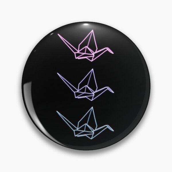 Item preview, Paper crane trio pink blue purple vertical - customizable colors designed and sold by Itinlea.