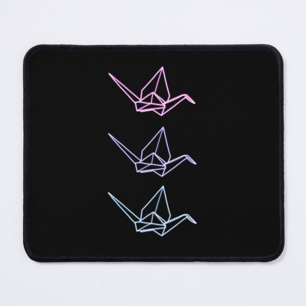 Item preview, Paper crane trio pink blue purple vertical - customizable colors designed and sold by Itinlea.