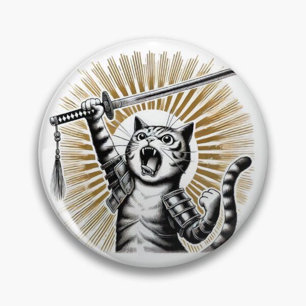 Item preview, cute funny cat knight cat with a sword , cute cat,cute funny,funny cat designed and sold by Expressions-Sel.