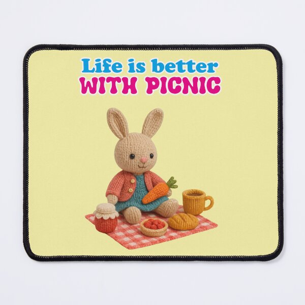 Item preview, Cute bunny, picnic in the countryside designed and sold by Mauswohn.