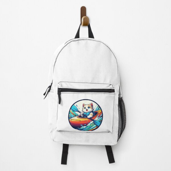 Item preview, cute funny cat a kitten is swimming with a kayak canoe boat, cute cat,cute funny,funny cat designed and sold by Expressions-Sel.