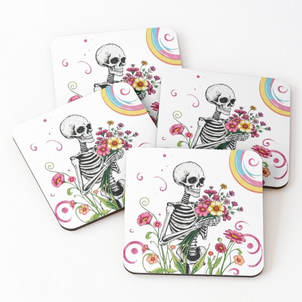 Item preview, Skeleton in Bloom – Floral Goth Aesthetic Art designed and sold by Rothnaric.