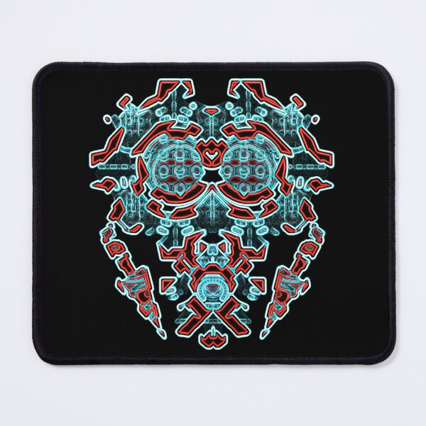 Item preview, Robot Head Abstract Neon Blue Red designed and sold by Static-Fractal.