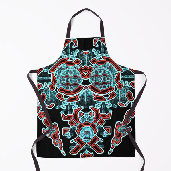 Item preview, Robot Head Abstract Neon Blue Red designed and sold by Static-Fractal.