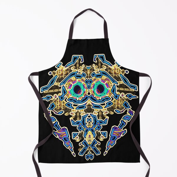 Item preview, Robot Head Abstract Blue Gold designed and sold by Static-Fractal.